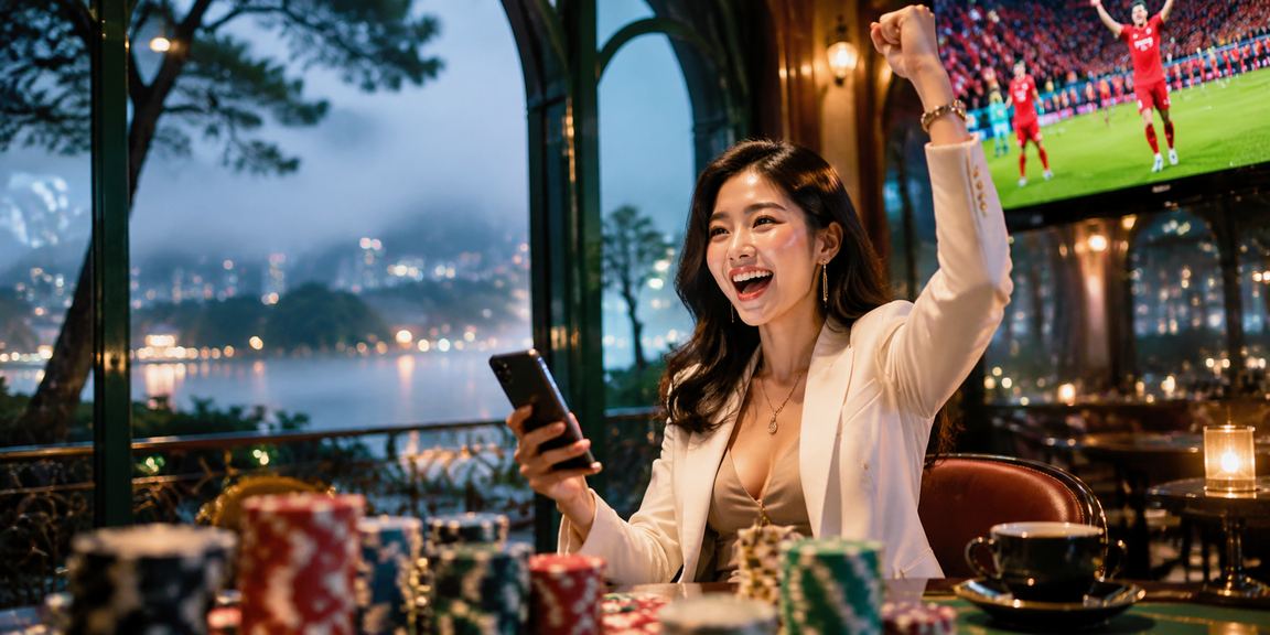 Người dùng Đà Lạt thực hiện giao dịch nạp tiền cá cược qua điện thoại tại quán cà phê